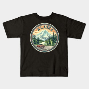 Alaska State USA Design Kids T-Shirt